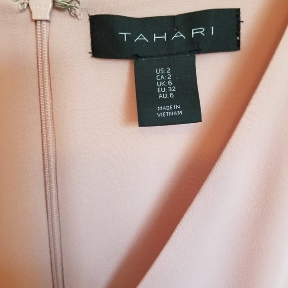Tahari Blush Rose Pink Sleeveless Capri Midi Jumpsuit Women's Size 2 - Picture 5 of 6
